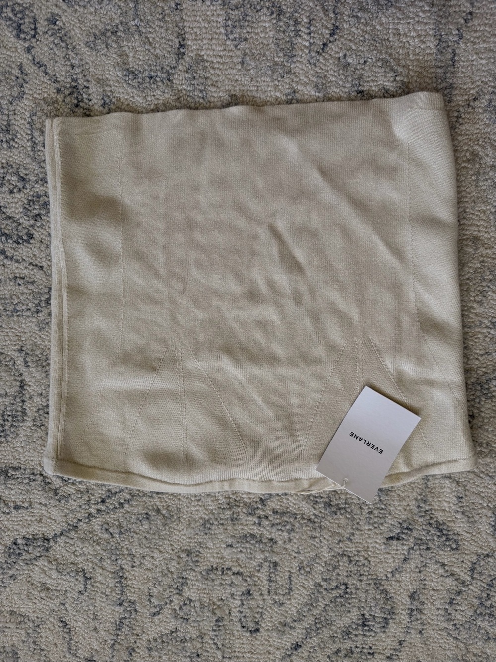 EVERLANE Cream Knit strapless tube top